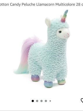Gund Pastel Mint Llamacorn Plush with Rainbow Horn & Tail